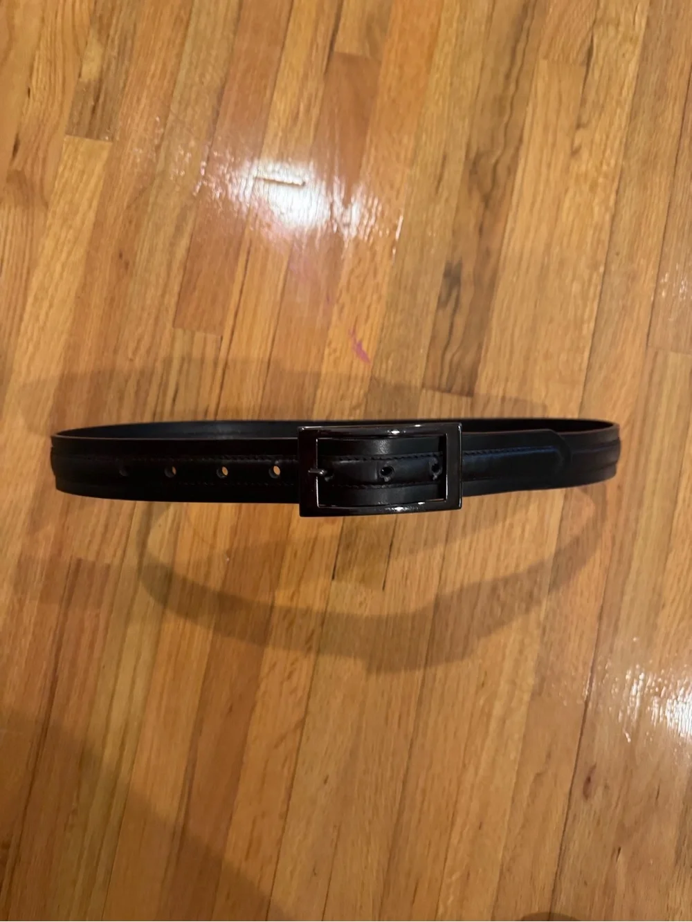Classic Black Men's Leather Belt 30-32